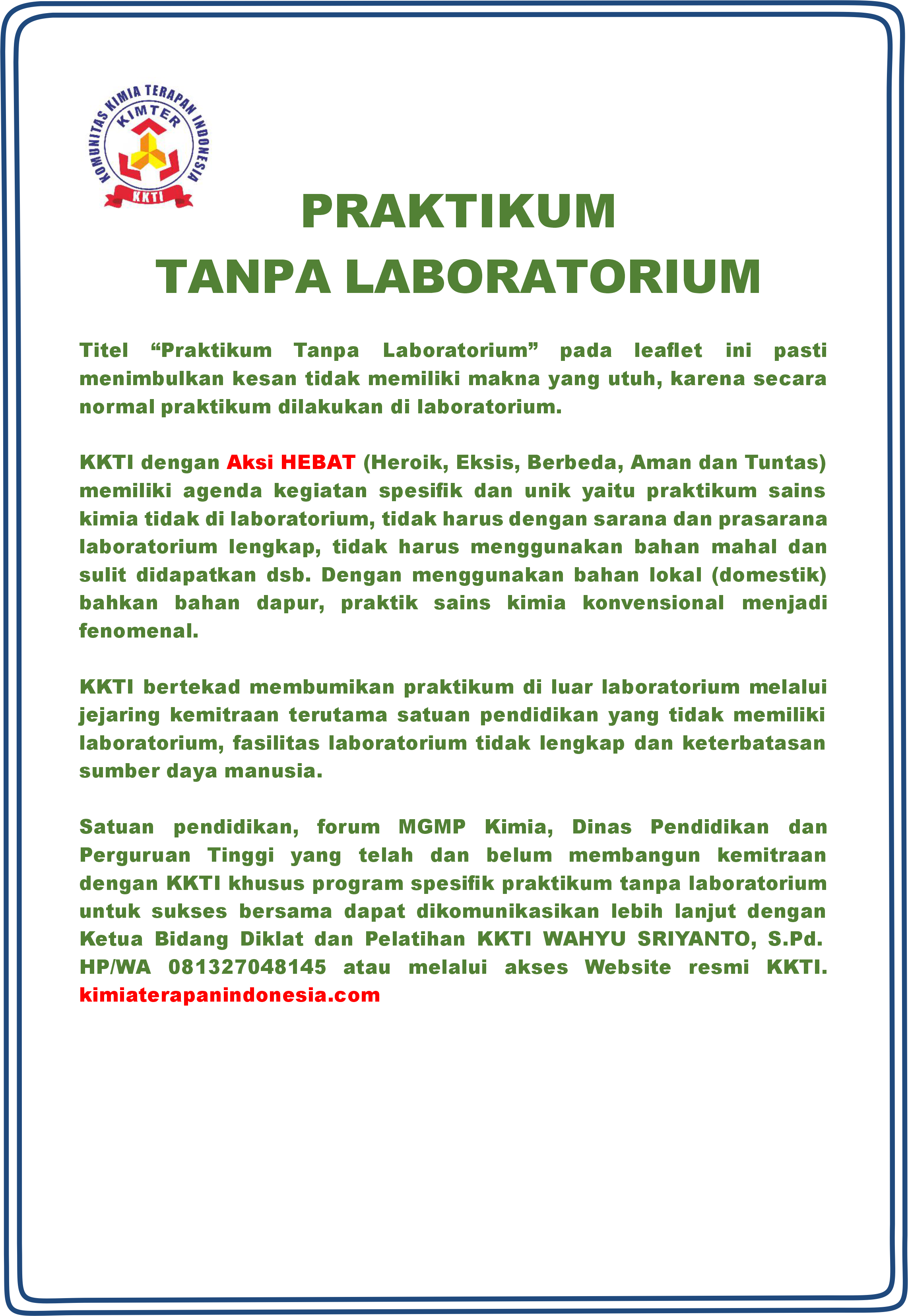 PRAKTIKUM TANPA LABORATORIUM